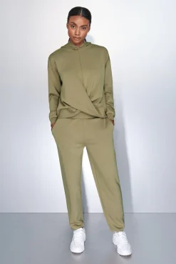 Dash and Stars Sweatshirts-Sweatshirt cáqui drapeado beige