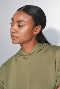 Dash and Stars Sweatshirts-Sweatshirt cáqui drapeado beige