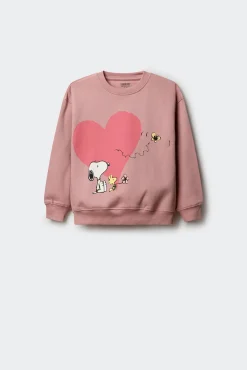Springfield Kids Sweatshirts|T-Shirts-Sweatshirt da garota Snoopy rosa