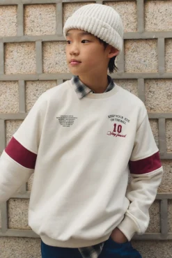 Springfield Kids Sweatshirts|T-Shirts-Sweatshirt de caixa de beisebol branco