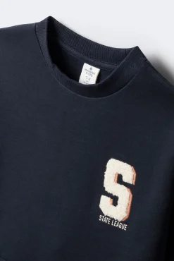 Springfield Kids Sweatshirts|T-Shirts-Sweatshirt de duas camadas para meninos azul