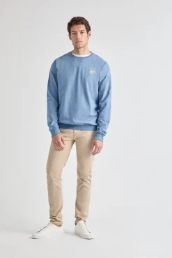 Street Monkey Sweatshirts-Sweatshirt de gola redonda estampada Azul