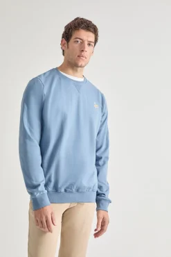 Street Monkey Sweatshirts-Sweatshirt de gola redonda estampada Azul