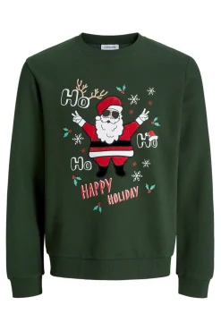 Jack & Jones Sweatshirts-Sweatshirt de gola redonda de Natal verde