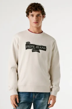 Pepe Jeans Sweatshirts-Sweatshirt de manga comprida bege