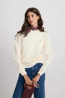 Silbon Sweatshirts-Sweatshirt de raquete Ecru