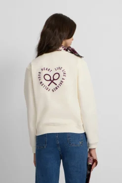 Silbon Sweatshirts-Sweatshirt de raquete Ecru