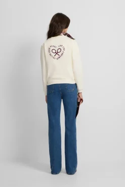 Silbon Sweatshirts-Sweatshirt de raquete Ecru