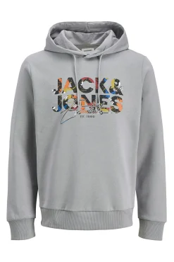 Jack & Jones Sweatshirts-Sweatshirt estampado de corte regular cinzento
