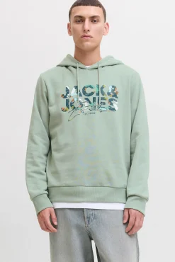 Jack & Jones Sweatshirts-Sweatshirt estampado de corte regular verde