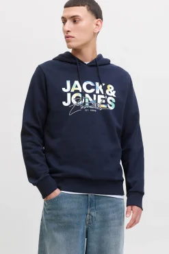 Jack & Jones Sweatshirts-Sweatshirt estampado de corte regular azul