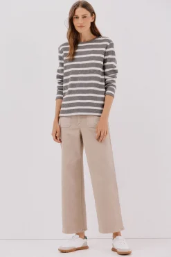 Cortefiel Sweatshirts-Sweatshirt estruturado riscas Cinzento