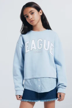 Springfield Kids Sweatshirts|T-Shirts-Sweatshirt feminino da liga azul