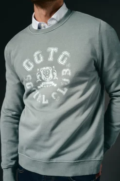 OOTO Sweatshirts-Sweatshirt gráfica gola caixa Azul