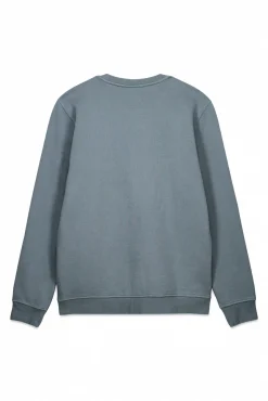 OOTO Sweatshirts-Sweatshirt gráfica gola caixa Azul