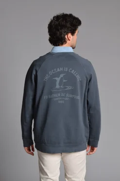 Cloking Sweatshirts-Sweatshirt lavado Azul