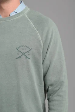 Cloking Sweatshirts-Sweatshirt lavado Verde