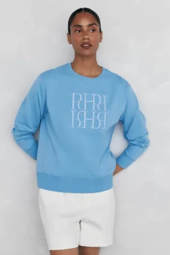 Pedro del Hierro Sweatshirts-Sweatshirt lisa algodão Azul