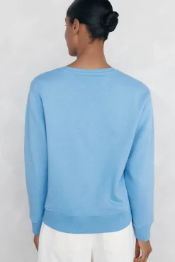 Pedro del Hierro Sweatshirts-Sweatshirt lisa algodão Azul