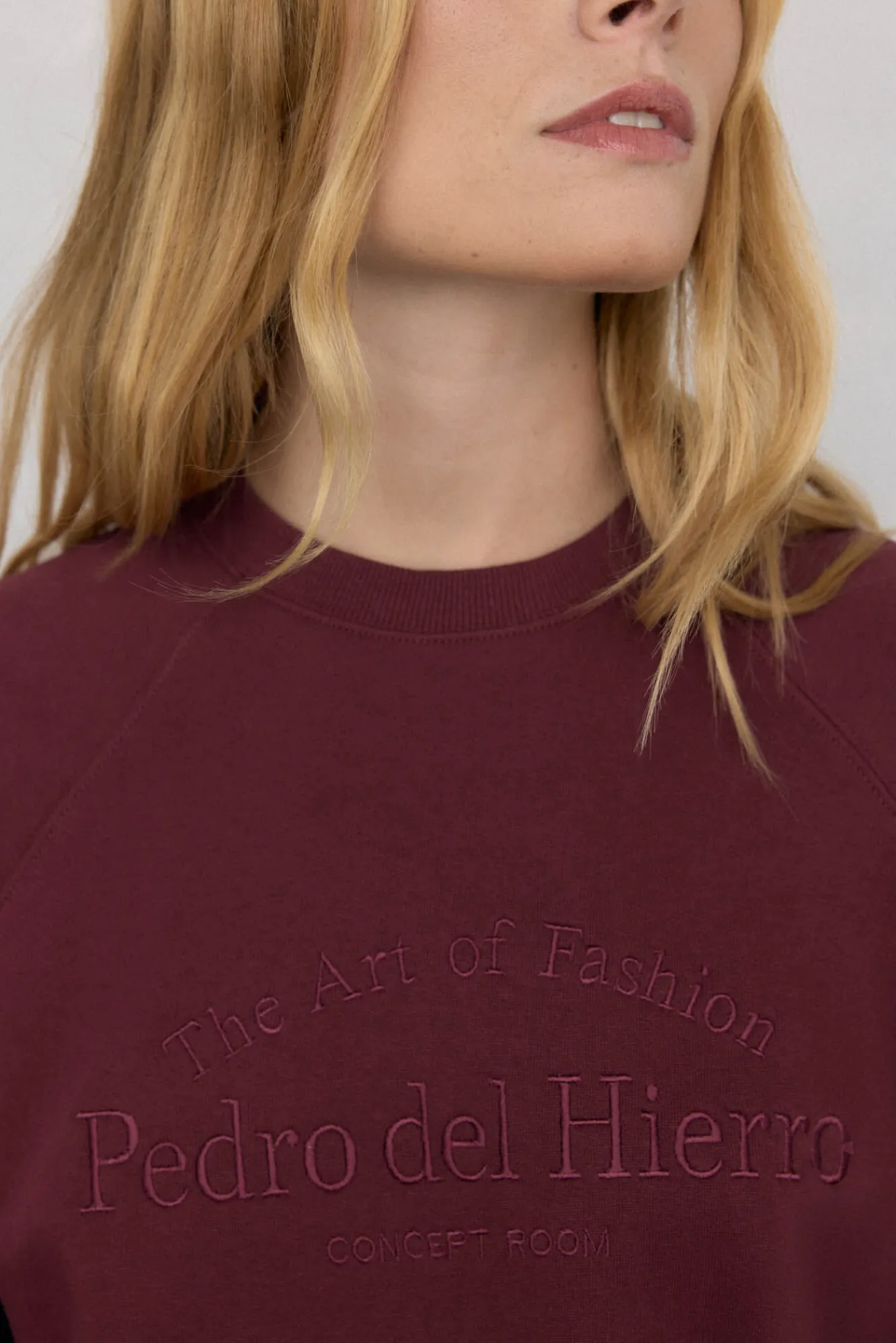 Pedro del Hierro Sweatshirts-Sweatshirt logo bordado Bordeaux