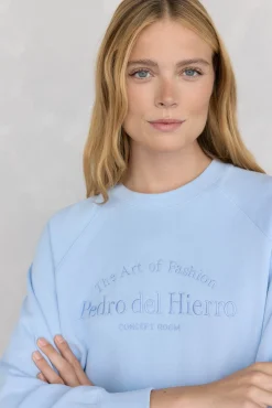Pedro del Hierro Sweatshirts-Sweatshirt logo bordado Azul