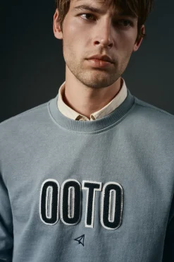 OOTO Sweatshirts-Sweatshirt logo bordado Azul