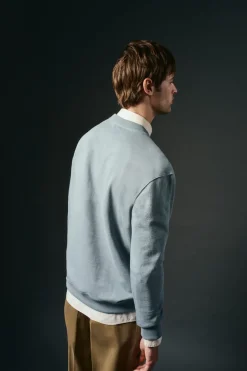 OOTO Sweatshirts-Sweatshirt logo bordado Azul