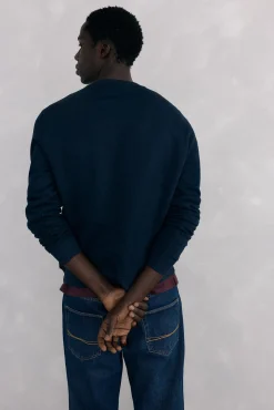 Pedro del Hierro Sweatshirts-Sweatshirt logo gola caixa Azul