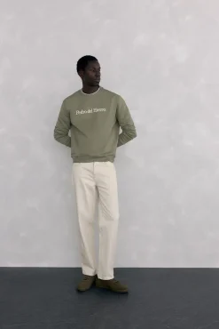 Pedro del Hierro Sweatshirts-Sweatshirt logo gola caixa Verde