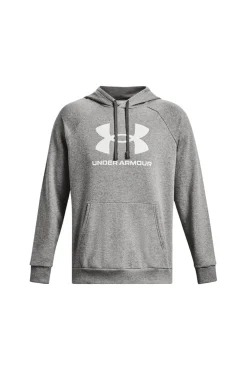 Under Armour Sweatshirts-Sweatshirt masculino de algodão cinzento