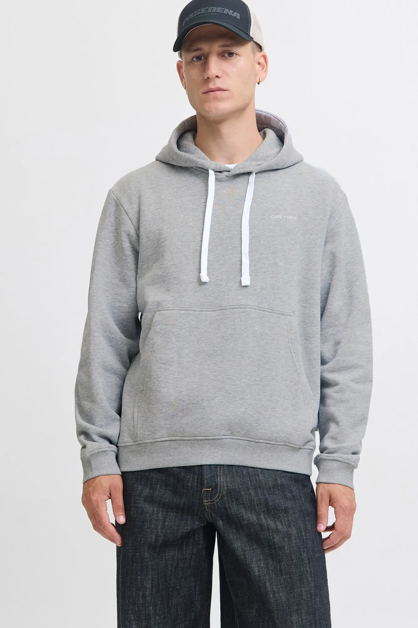 Jack & Jones Sweatshirts-Sweatshirt minimalista cinzento