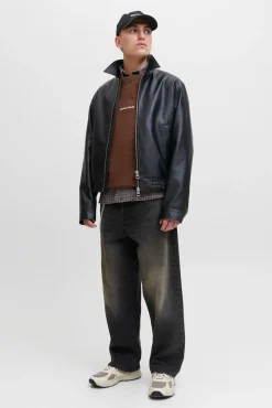 Jack & Jones Sweatshirts-Sweatshirt original do estúdio castanho