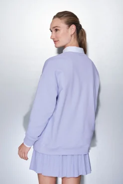 Dash and Stars Sweatshirts-Sweatshirt plush lilás 100% algodão rosa