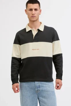 Jack & Jones Sweatshirts-Sweatshirt polo com listras preto