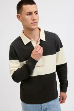 Jack & Jones Sweatshirts-Sweatshirt polo com listras preto