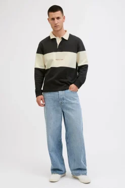 Jack & Jones Sweatshirts-Sweatshirt polo com listras preto