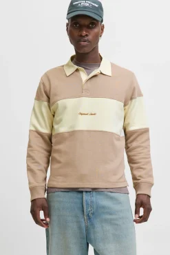 Jack & Jones Sweatshirts-Sweatshirt polo com listras cru