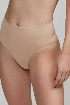 Gisela Roupa Interior-Tanga alta sem costura cru