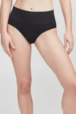 Gisela Roupa Interior-Tanga alta sem costura preto