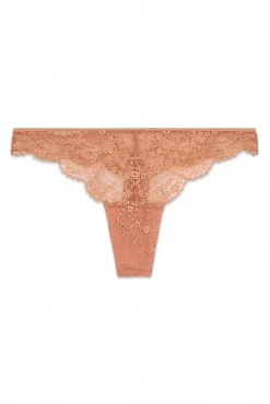 Women'secret Roupa Interior-Tanga de renda laranja vermelho