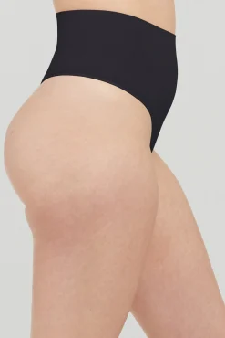Spanx Roupa Interior-Tanga modelante de cintura alta nylon reciclado preto