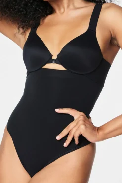 Spanx Roupa Interior-Tanga moldador alta sem costura preto