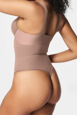 Spanx Roupa Interior-Tanga moldador alta sem costura cru