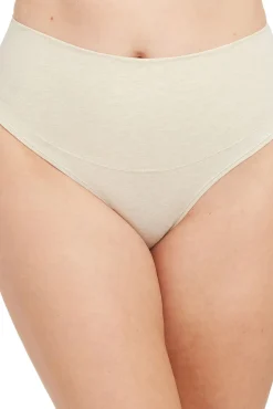 Spanx Roupa Interior-Tanga moldeador de algodón cru