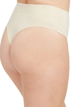 Spanx Roupa Interior-Tanga moldeador de algodón cru