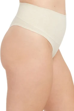Spanx Roupa Interior-Tanga moldeador de algodón cru
