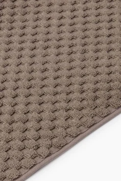 Textura Tapetes Para Casa De Banho-Tapete banho friso algodão bambu 50 x 70 cm. cinzento