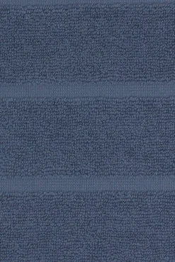 Textura Tapetes Para Casa De Banho-Tapete banho friso algodão egípcio 50 x 70 cm. azul