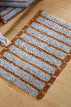 Calma House Tapetes Para Casa De Banho-Tapete de banho riscas Saturno azul