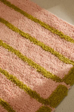 Calma House Tapetes Para Casa De Banho-Tapete de banho riscas Saturn rosa